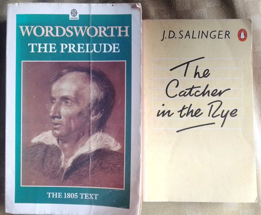 2 livros em Inglês - 1805 Wordsworth Prelude + Catcher in the Rye