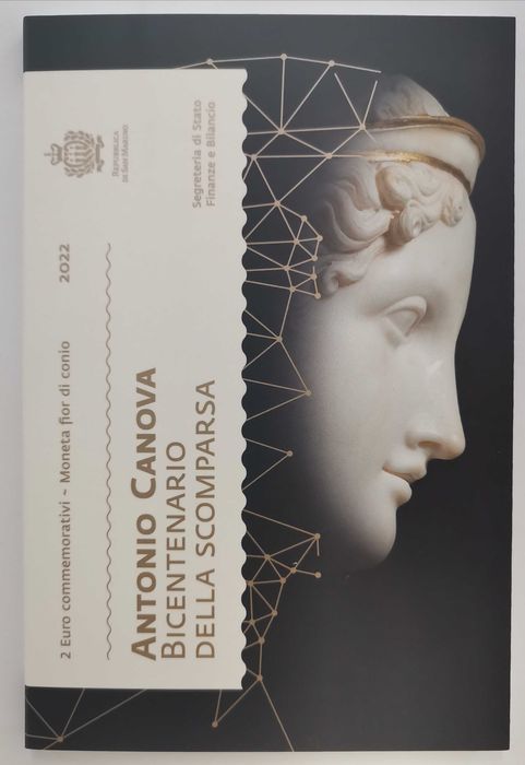 2 Euro Comemorativa - San Marino São Marino 2022 - Antonio Canova