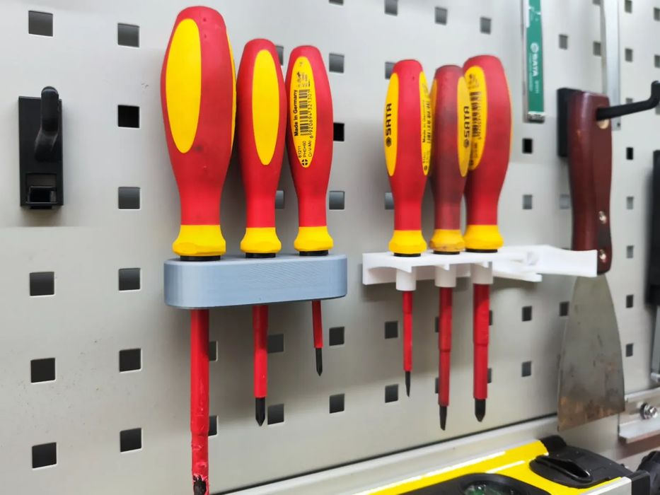 Suporte para Ferramentas de Furo Quadrado em Pegboard