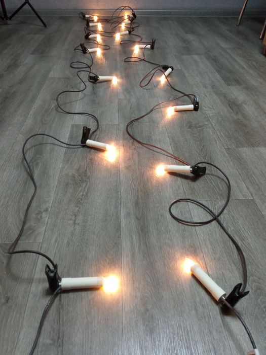 Гирлянда СВЕЧИ большие на прищепках ГДР