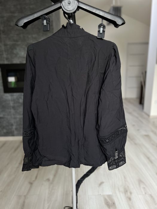 Czarna koszula boho z haftami S