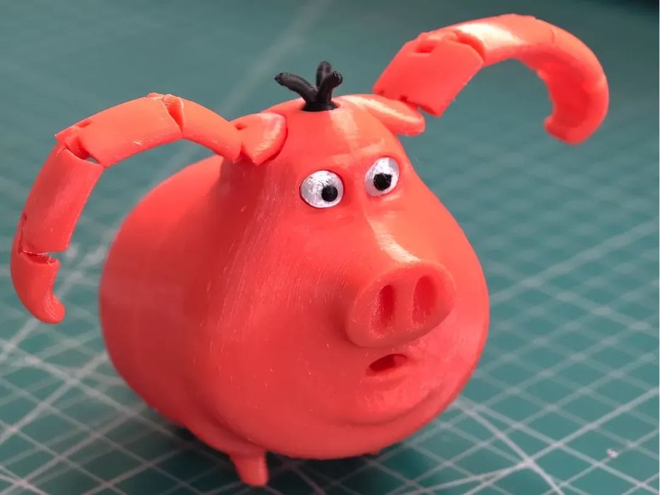 Porco Voador de Nezha (Impressão Monocromática)