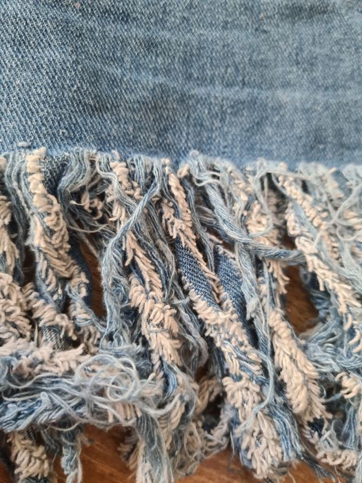 Szerokie szorty modne frędzle spodenki jeansowe 2xl