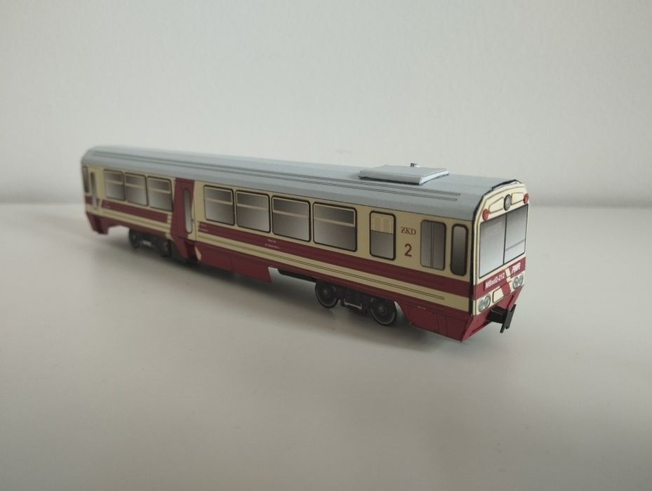 Wagon motorowy MBxd2 - 1/87 model kartonowy kolej wąskotorowa zabawka