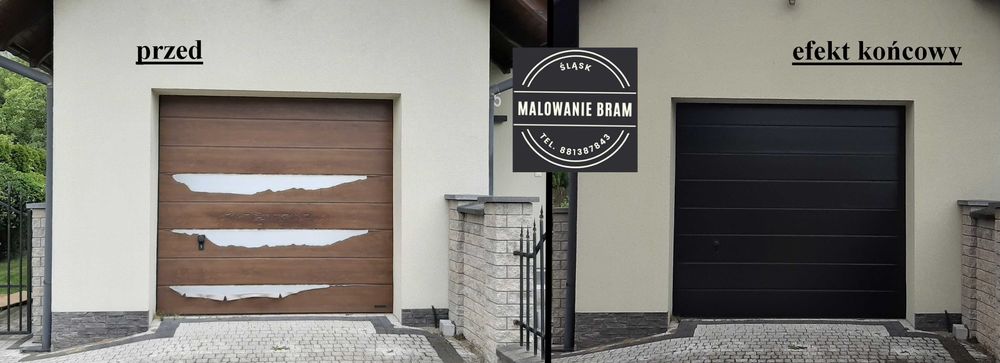 Malowanie BRAMA garażowa naprawa RENOWACJA serwis Wiśniowski Normstahl