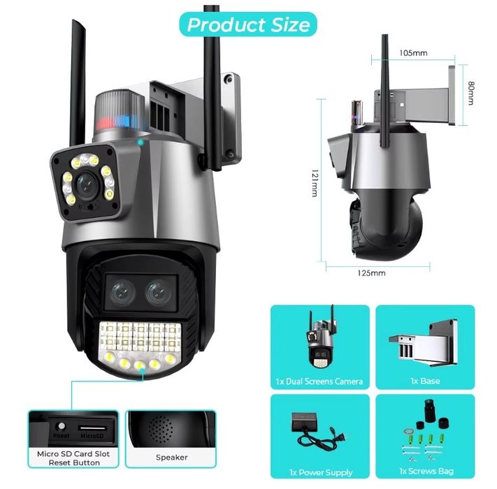 Бінокулярна камера Besder ICSEE з трьома лінзами з потужним зумом Х8