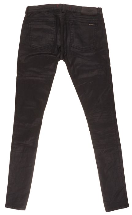 Spodnie Hugo Boss W28 L34 Damskie Slim Wet Look Black Czarne Woskowane