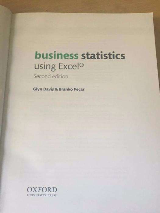 Business Statistics using Excel