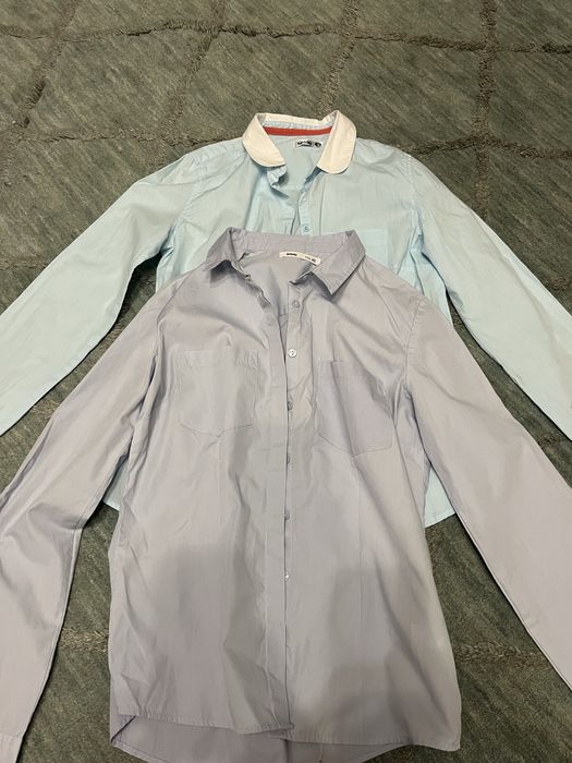 Koszule 34/36/XS/S niebieskie 2 szt