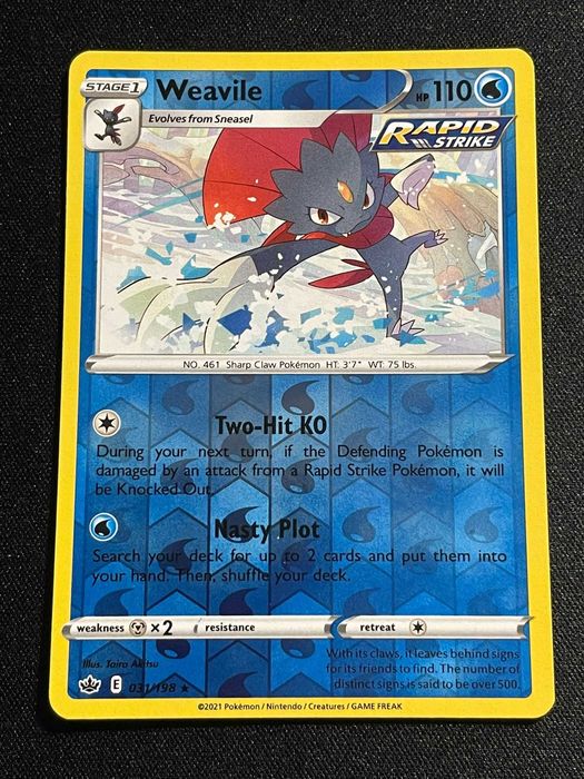Pokémon Card Weavile 31/198 Chilling Reign