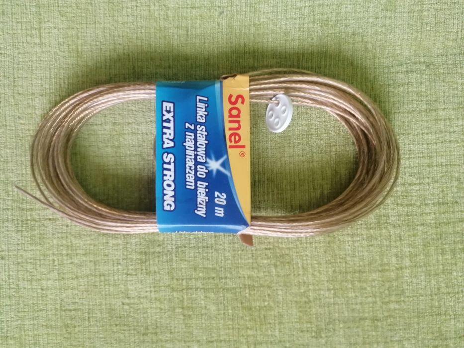 Linka stalowa do bielizny z napinaczem 20 m Sanel Extra Strong