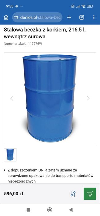 Nowe beczki 120L, 200L