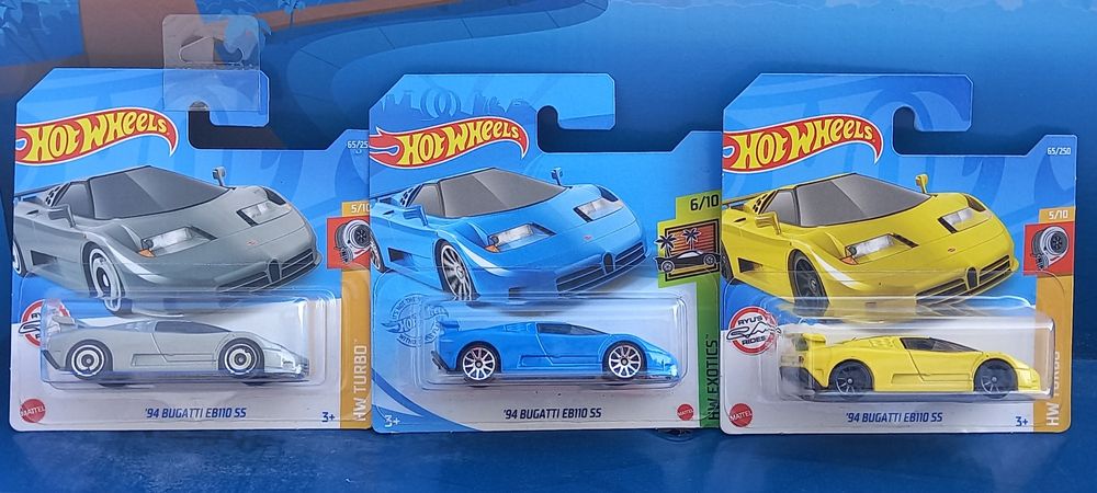 Conj 3 hot wheels 94 bugatti eb110 ss