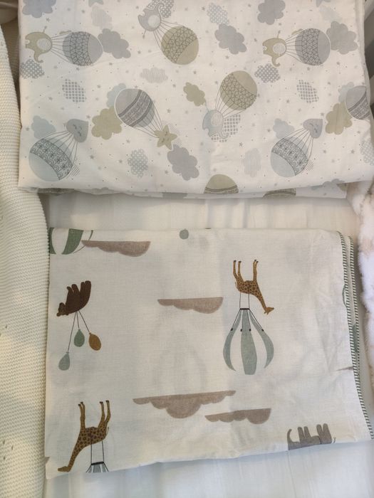 Conjunto Berço IKEA Sundvik + Colchão + Protetor + Lençóis + Capas Edredão