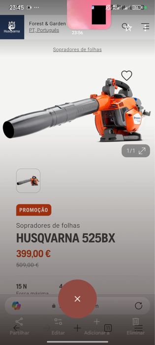 Husqvarna 525BX soprador