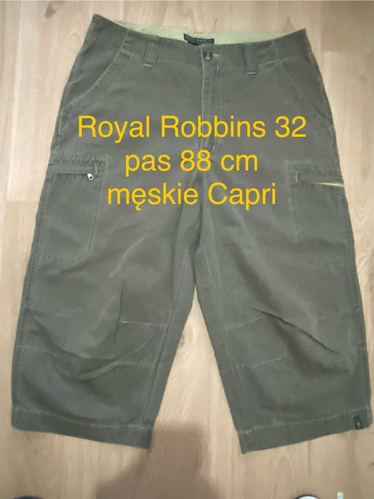 Royal Robbins M zielone męskie szorty capri bermudy cargo jeasny pas88