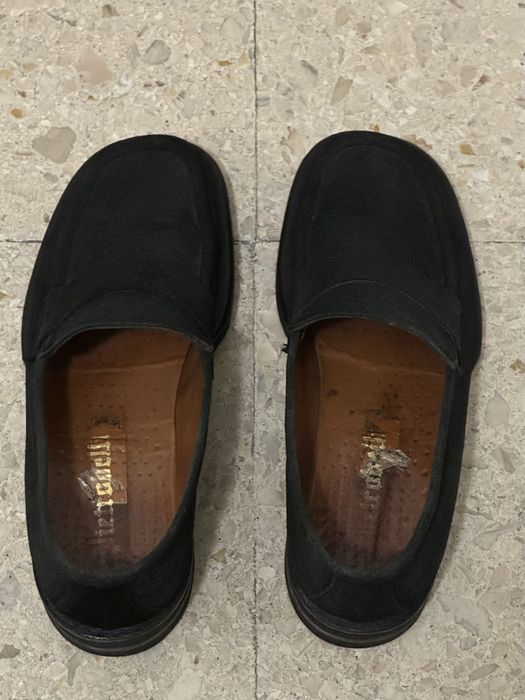 Sapatos homem, em camurça, pretos. Tam:40
