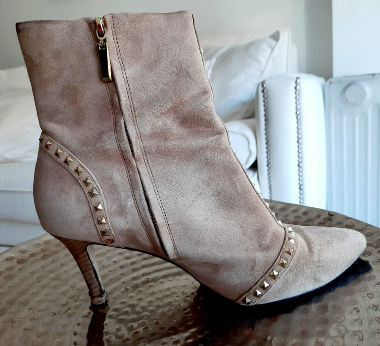 Botins bege Zara -tamanho 39