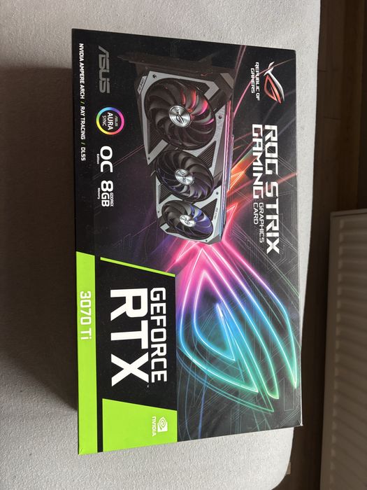 Asus GeForce RTX 3070 Ti 8GB Rog Strix OC Pudelko Faktura Wysylka