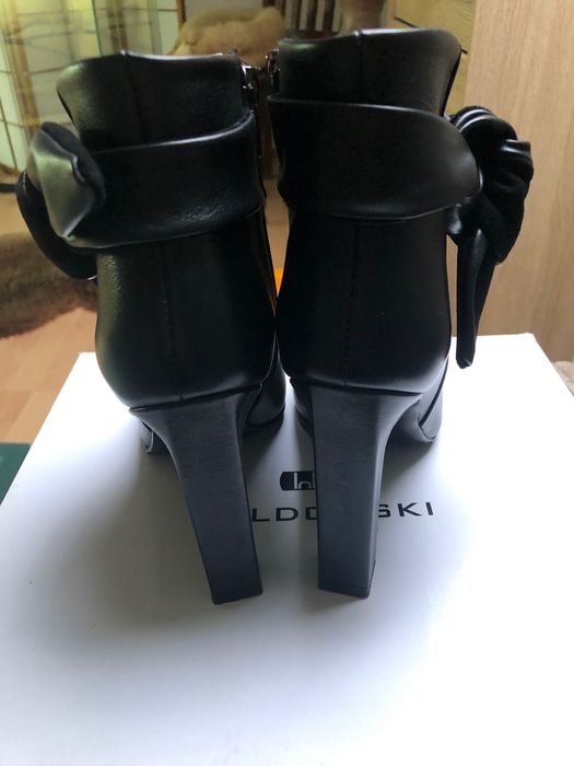 Baldowski, botki, kozaki, przejściowe, skóra naturalna 37