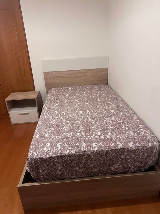 Cama de solteiro moderna + Colchão ortopédico