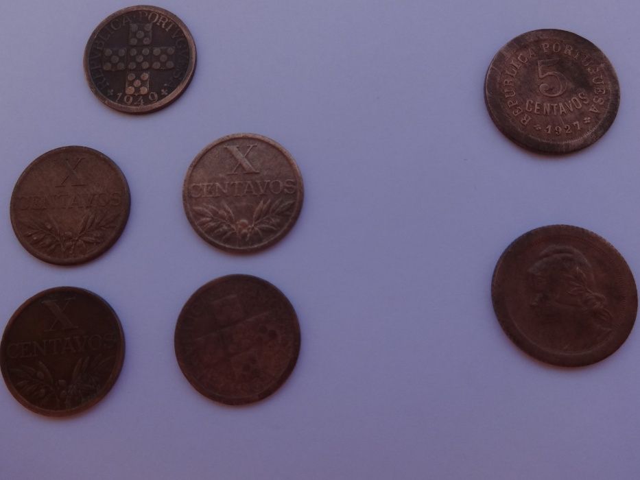 Moedas de Centavos Republica Portuguesa
