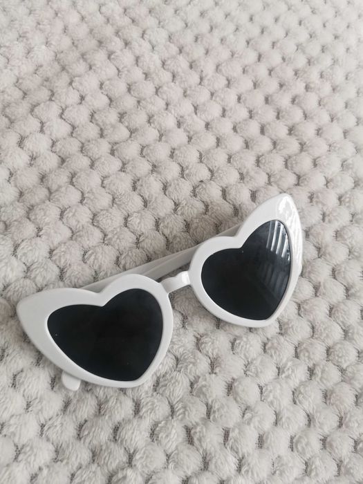 Okulary przeciwsłoneczne serca heart sunglasses ślubne weselne