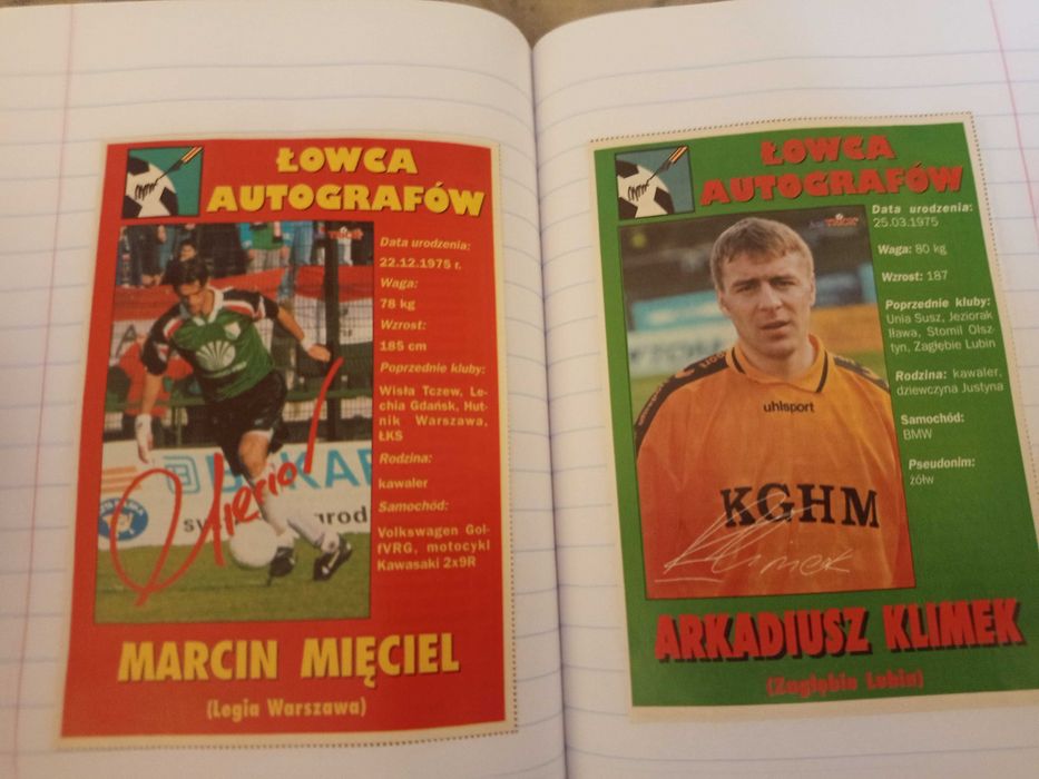 110 kart piłkarzy Łowca Autografów Magazyn Hat-Trick
