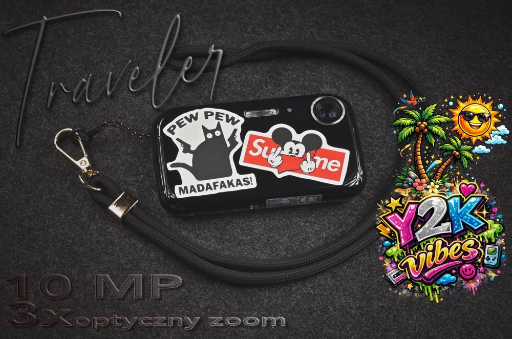 Vintage Y2k retro aparat Traveler Touch One CCD 10MP 3 x optyczny zoom