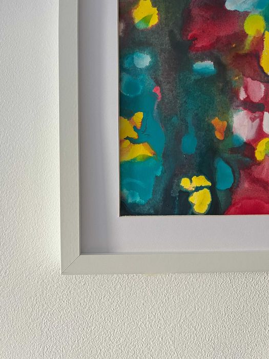 Pintura abstrata em acrílico