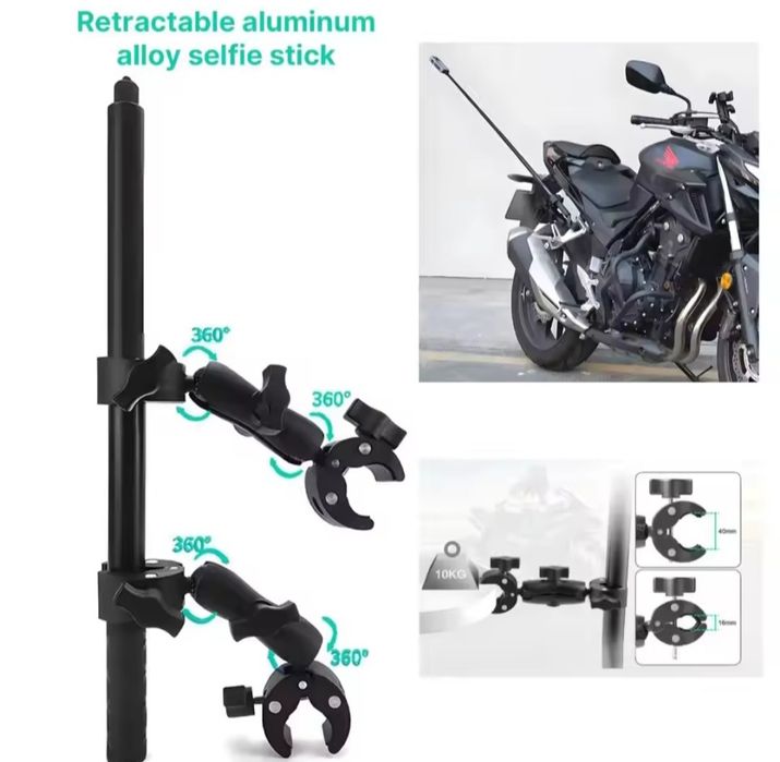 Mount Motocykl Selfiestick do Insta360 X5 Insta360 X4 Insta360 X3 2