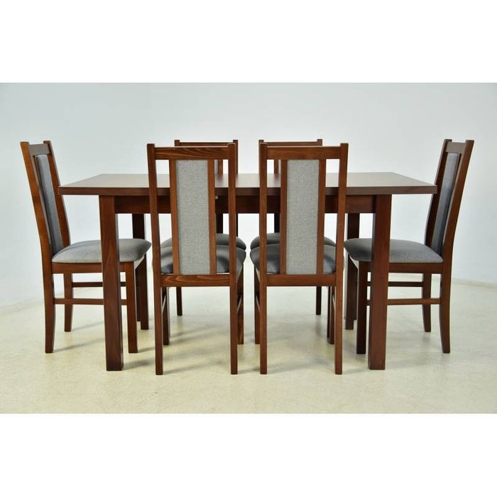 Stół i krzesła zestaw Huron 6 krzeseł B-14 i stół AL-2 80x140/180
