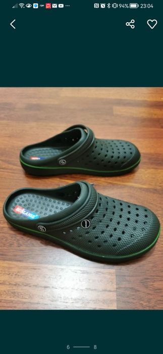Klapki Męskie Typu Kroksy Lekkie Wygodne Oliwka 44