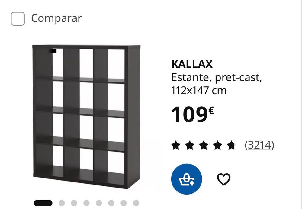Estante Kallax Ikea+ ofereço cestos
