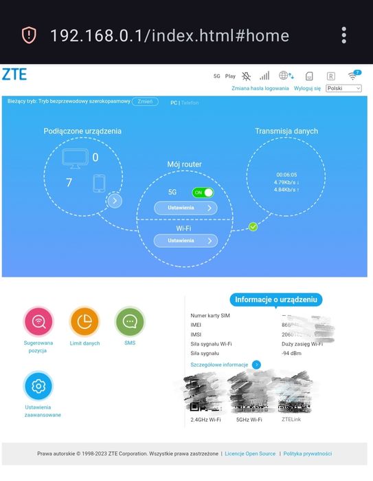 Router ZTE MC888 5G bez simlocka, bez rat