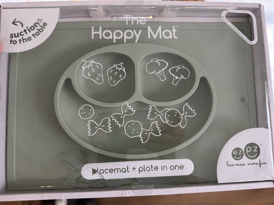Nowy Happy Mat talerzyk silikonowy dla niemowlat do rozszerzania diety