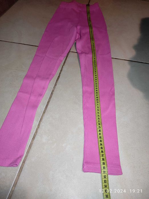 Komplet legginsy prążek + bluza LaBalancia fuksja
