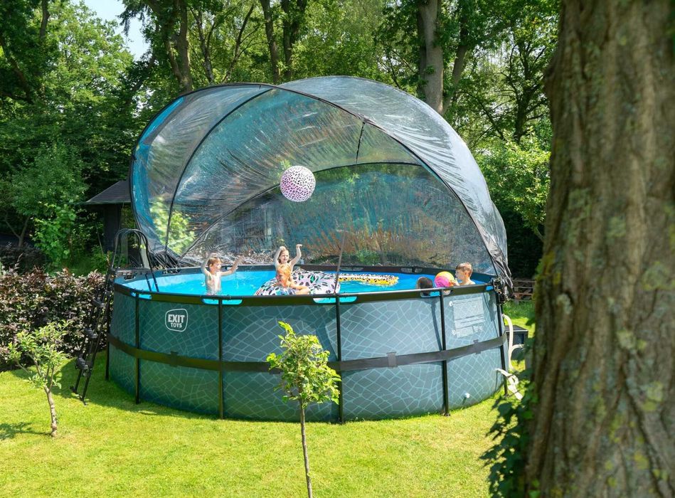 Розпродаж! Басейн з куполом EXIT 427х122 см (пісочний фільтр)