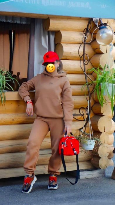 Костюм на флисе цвет кемел.