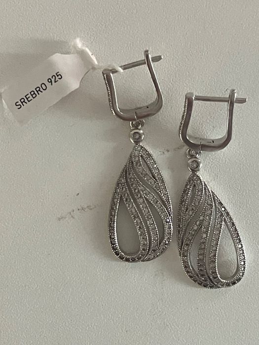 Nowe srebrne 925 PIĘKNE kolczyki