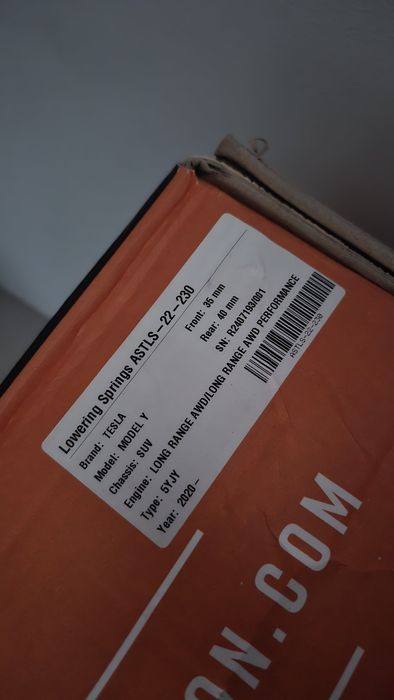 Molas de rebaixamento Tesla Model Y