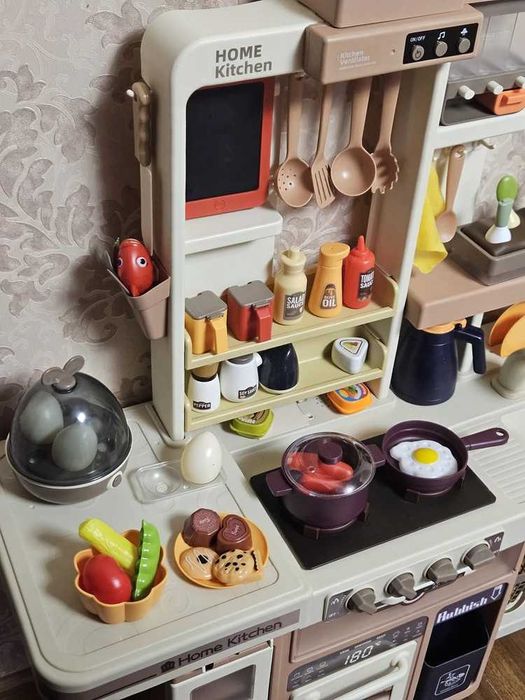 ℹ️Кухня для дівчинки хлопчика 93см звук готування світло вода витяжка