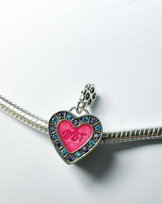 Charms do bransoletek modułowych próba 925 serce