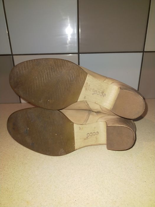 Kozaki botki Ecco buty zimowe 37 skórzane