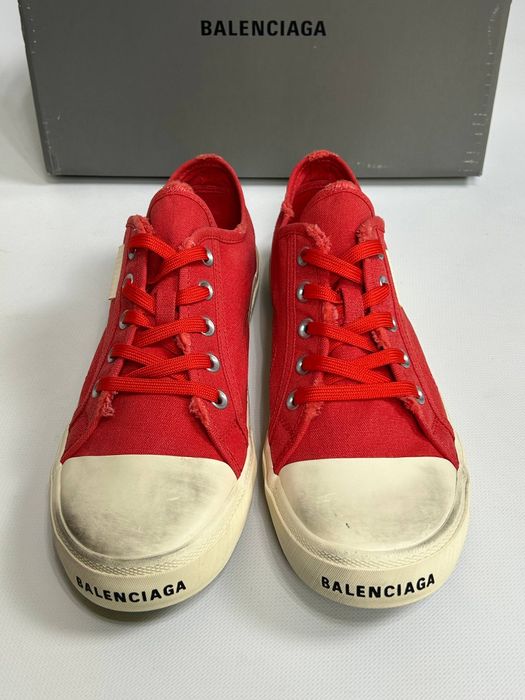 Balenciaga Paris red low shoes кеди кросівки кроссовки червоні 43 42 41