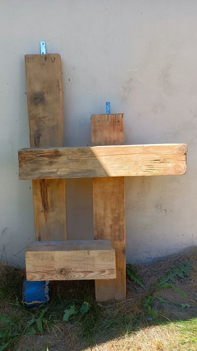 Półka vintage loft rękodzieło z belki