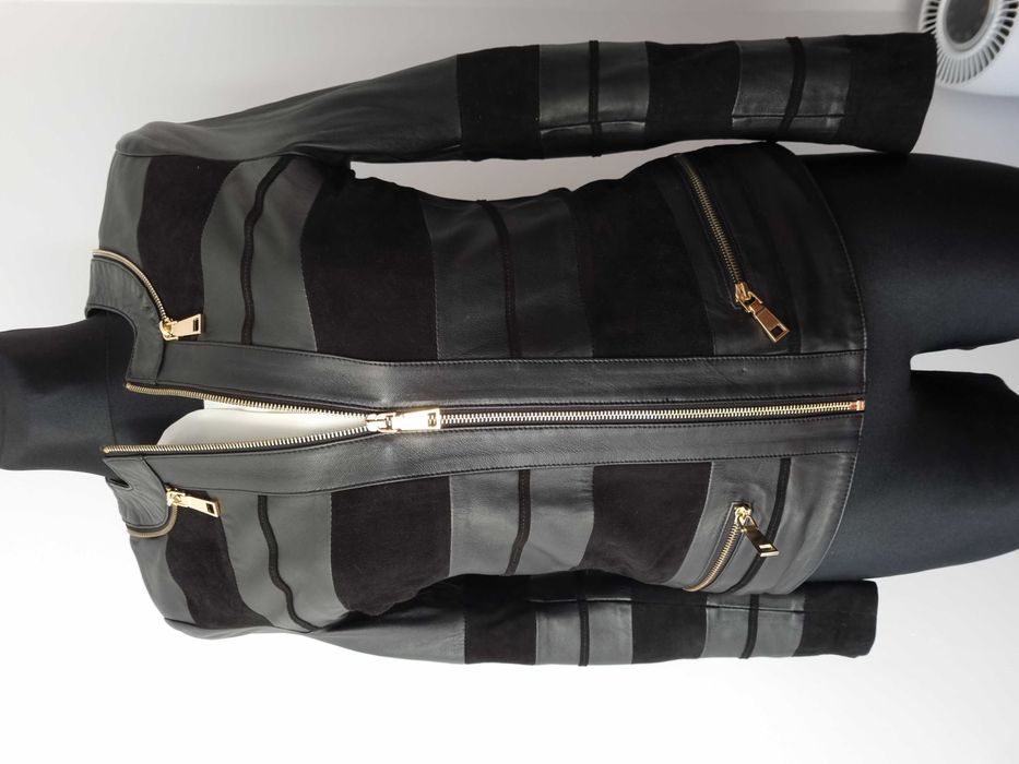 Śliczna kurtka skóra naturalna z Turcji czarna rozm. S jak nowa!