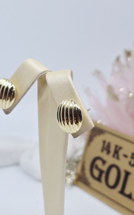 Złote kolczyki wtykane próba 585 14k