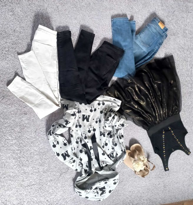 MEGA Paka 16 szt !! Zestaw ubrań XS / S  34 / 36 same konkrety  buty