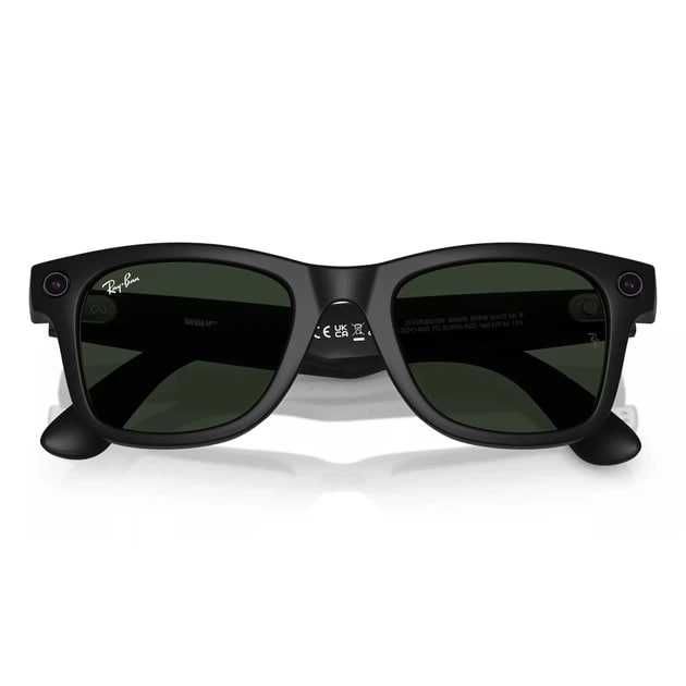 Ray-Ban Meta Wayfarer Matte Black/Clear to Graphite Green Transitions
